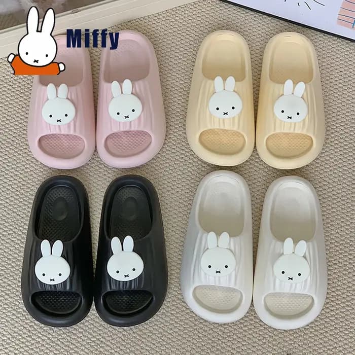 Kawaii Miffy plate-forme pantoufles mignon lapin
