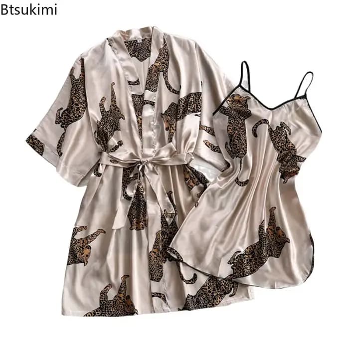 Ensemble de pyjama et robe de chambre pour femme 2026 – Imprimé