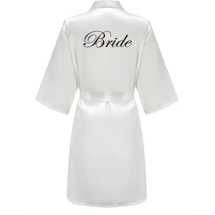 Nouveau Caramel peignoir mariée Satin Robe femmes se marier