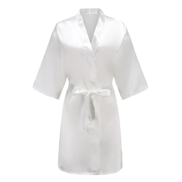Robe en Satin femme Lingerie intime vêtements de nuit soyeux mariée cadeau de mariage décontracté Kimono peignoir