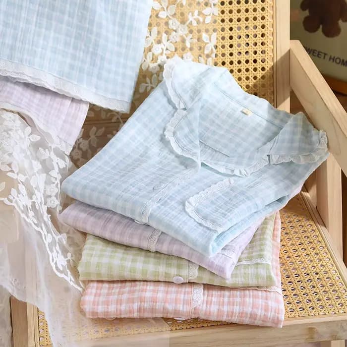 Pyjama en coton de gaze fine pour femmes