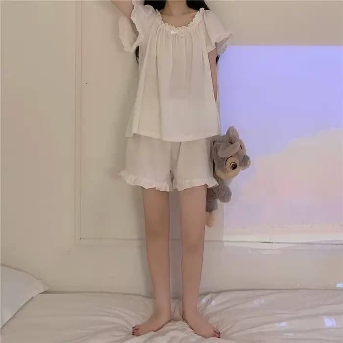 Pyjama court à manches courtes pour femme