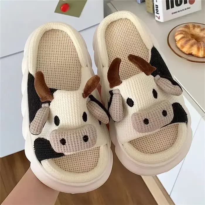 Litfun hiver lin chaussons pour femmes semelle souple diapositives intérieures mignon dessin animé m