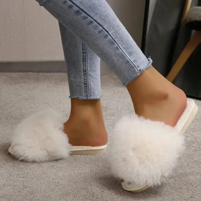 Nouvelles pantoufles d'intérieur en fausse fourrure pour femmes