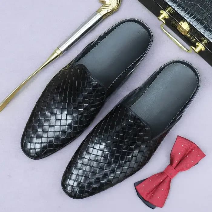 Pantoufles de luxe en cuir véritable pour hommes, mocassins décontractés antidérapants de Style ital