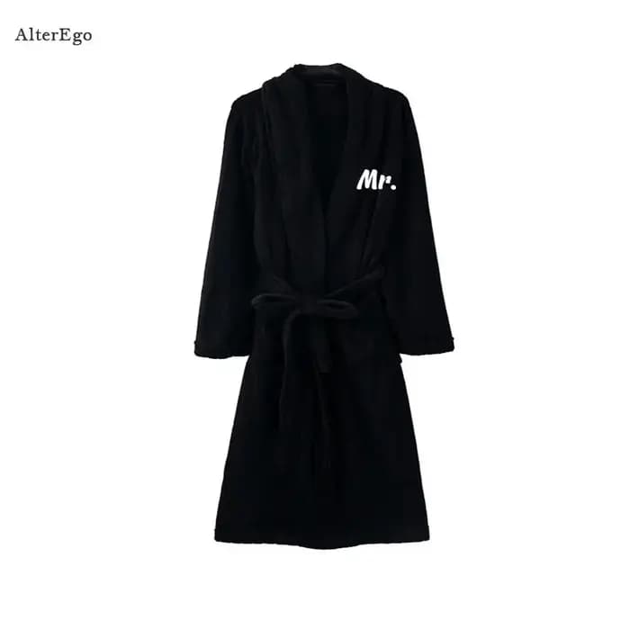 Peignoir en Peluche Personnalisé pour Homme, Peignoir en Éponge, Cadeaux de Saint-Valentin, pour Cou