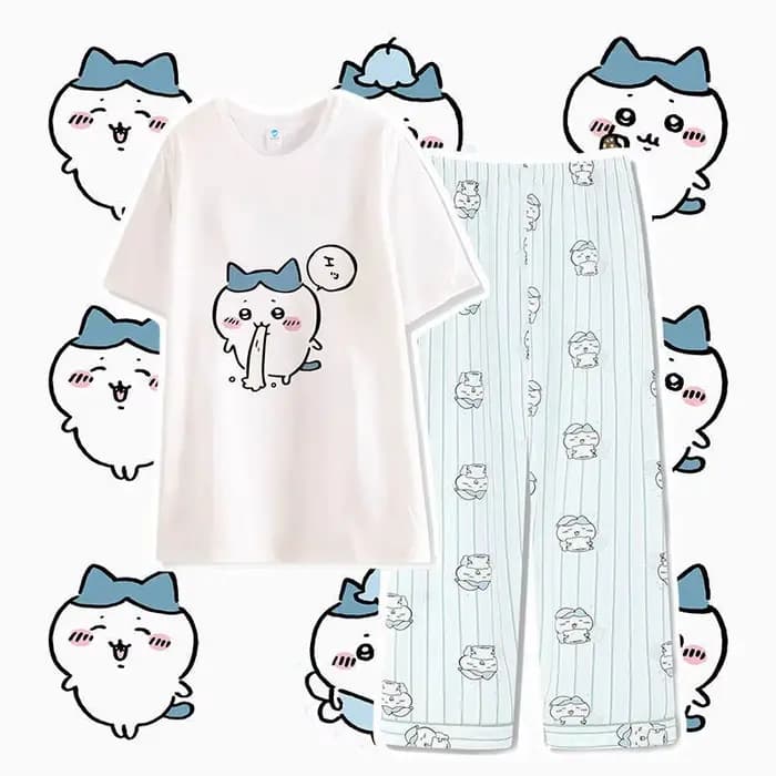 Pyjama d'été pour femmes Chiikawa Usagi