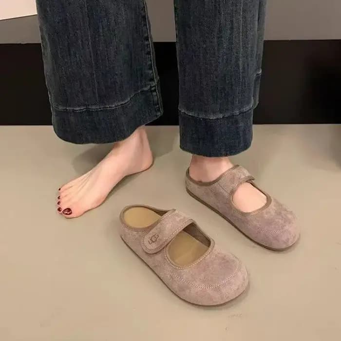 Chaussures pantoufles françaises Mary Jane pour femmes