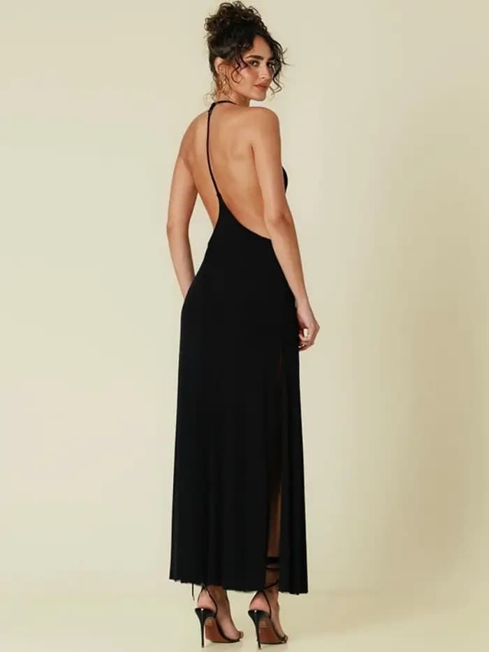 Robes Maxi de couleur unie pour femmes
