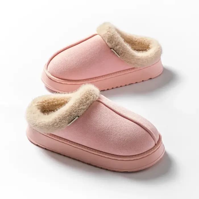 Pantoufles polaires avec doublure en fourrure pour femmes