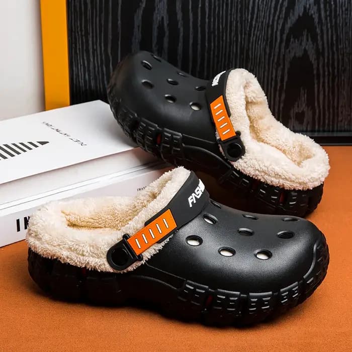 Mode hommes hiver pantoufles chaud fourrure chaussures de jardin couples