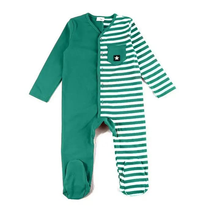 Ensemble de pyjamas pour frères et sœurs, combinaison pour bébé, vêtements de nuit côtelés à rayures