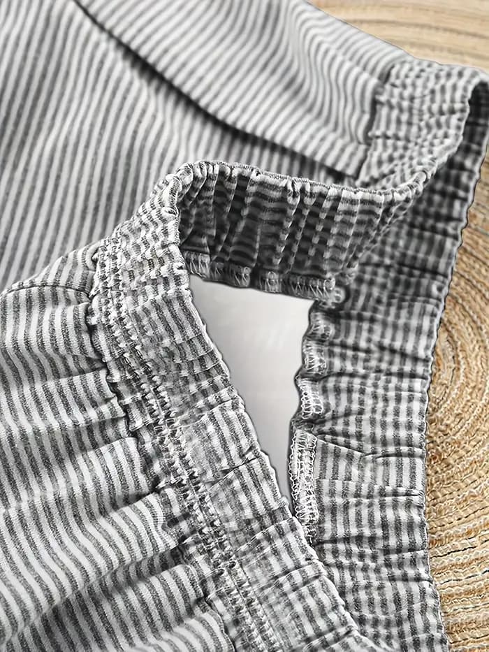 Ensemble pyjama rayé pour femme 2 pièces