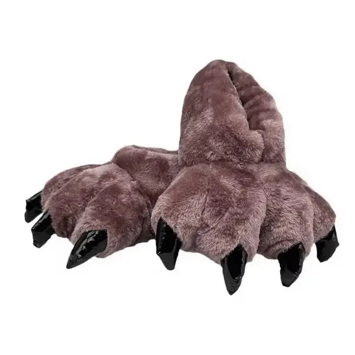 Pantoufles de Cosplay amusantes en forme de patte d'ours pour femmes et hommes
