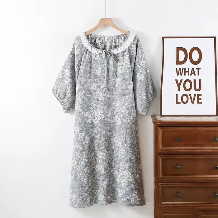 Robes de nuit pour femmes printemps et été mignon doux Style frais fibre décontracté vêtements de nu