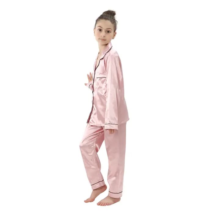 Ensembles de pyjamas en satin pour garçons et filles