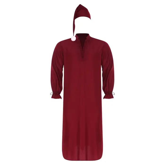 Chemises de nuit vintage pour hommes avec bonnets de nuit