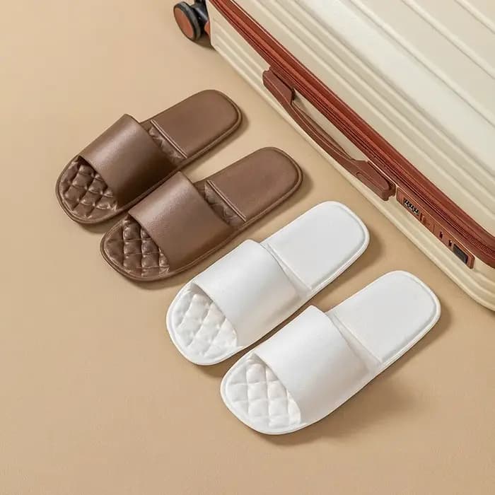 Pantoufles de voyage pliables pour femmes