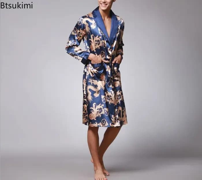 Peignoir d'été à manches longues pour hommes