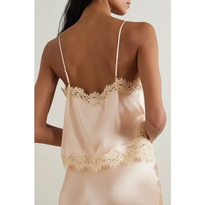 Ensemble pyjama deux pièces pour femme en satin sexy