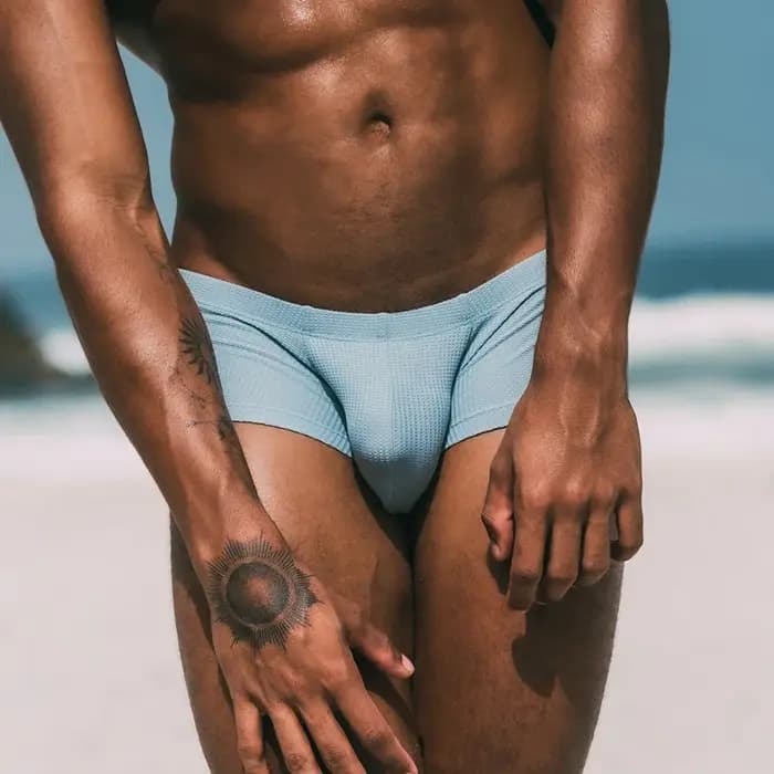 Boxers élastiques unis sexy pour hommes – Sous-vêtements confortables et respirants – Vêtements décontractés et tendance