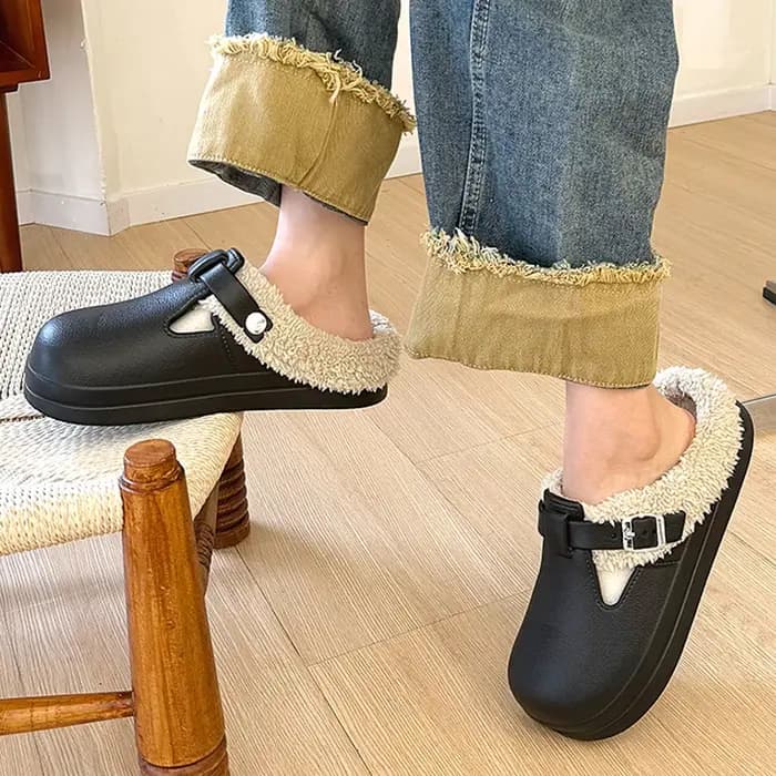 Pantoufles Birken à doublure en peluche pour femmes