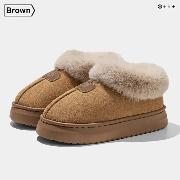 Pantoufles d'hiver doublées en polaire pour hommes et femmes