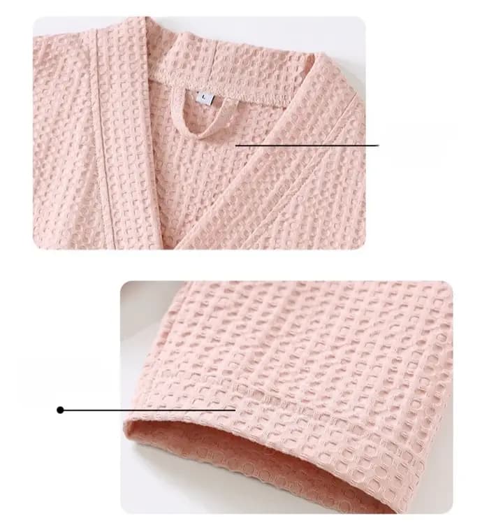 Peignoir pour femmes et hommes coton gaufré séchage rapide toutes saisons conception mince hôtel Bth serviette Salon de beauté Robe de bain Couples