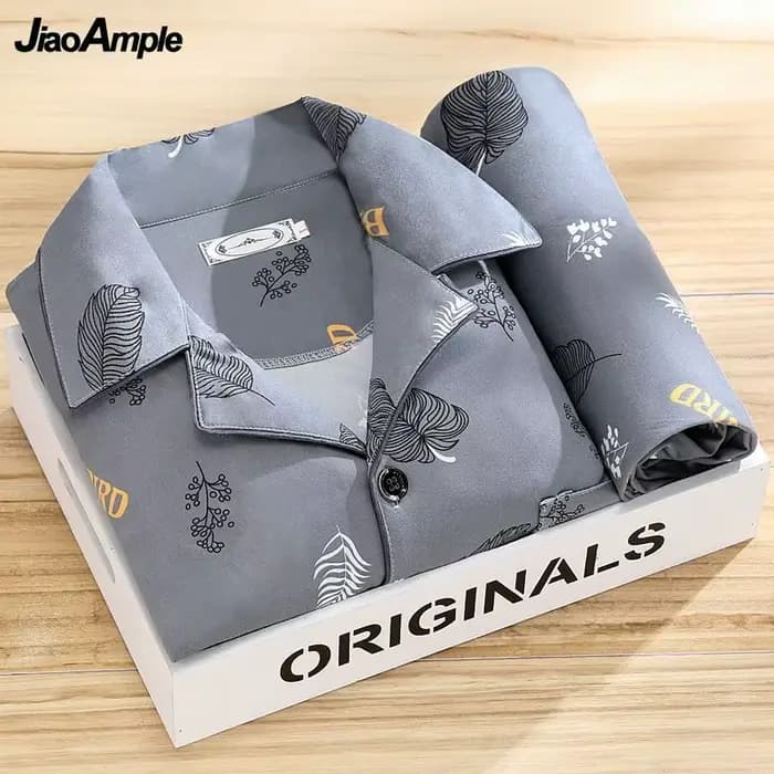 100% haut de gamme pyjamas hommes printemps automne rayé à manches longues pantalon Pijamas deux pièces 2025 nouveau