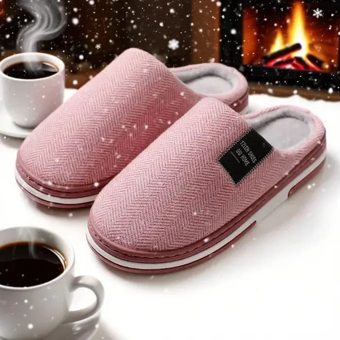 Pantoufles d'hiver chaudes en coton pour hommes et femmes