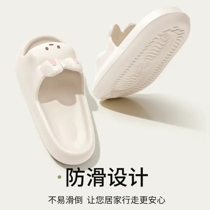 Pantoufles oreiller lapin pour femmes et hommes | House Slides Sandales de douche | Extremement confortable | Semelle