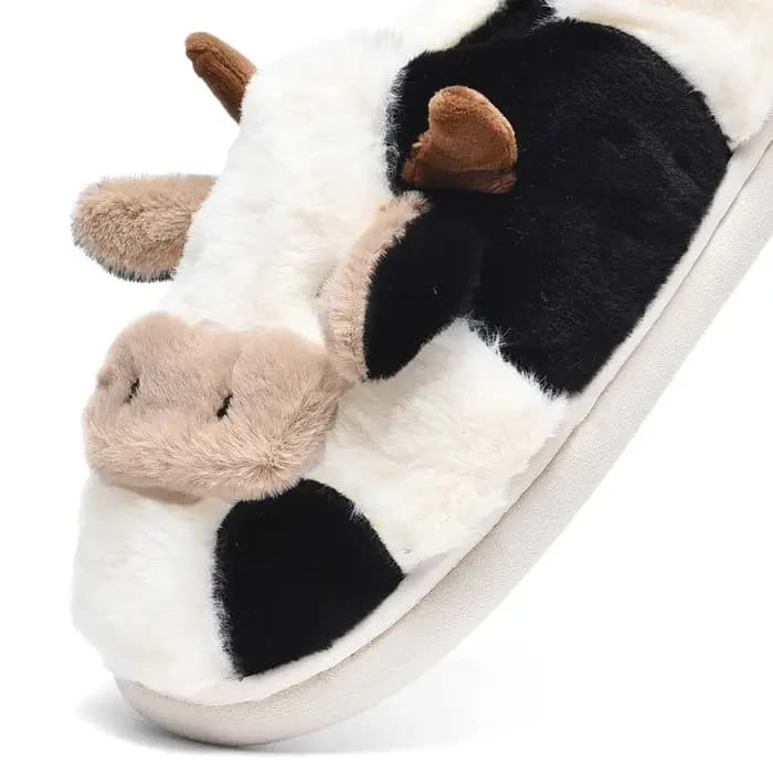 Pantoufles de vache confortables pour femmes et hommes