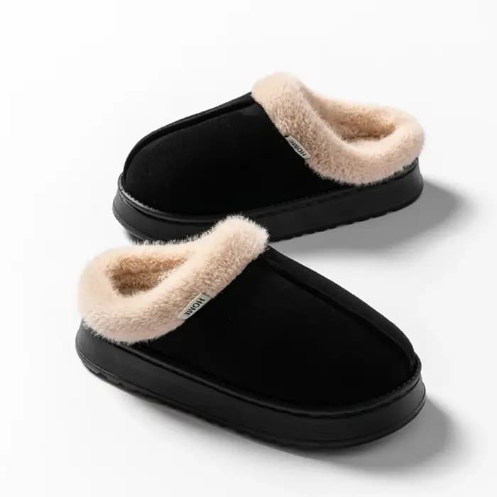 Pantoufles polaires avec doublure en fourrure pour femmes