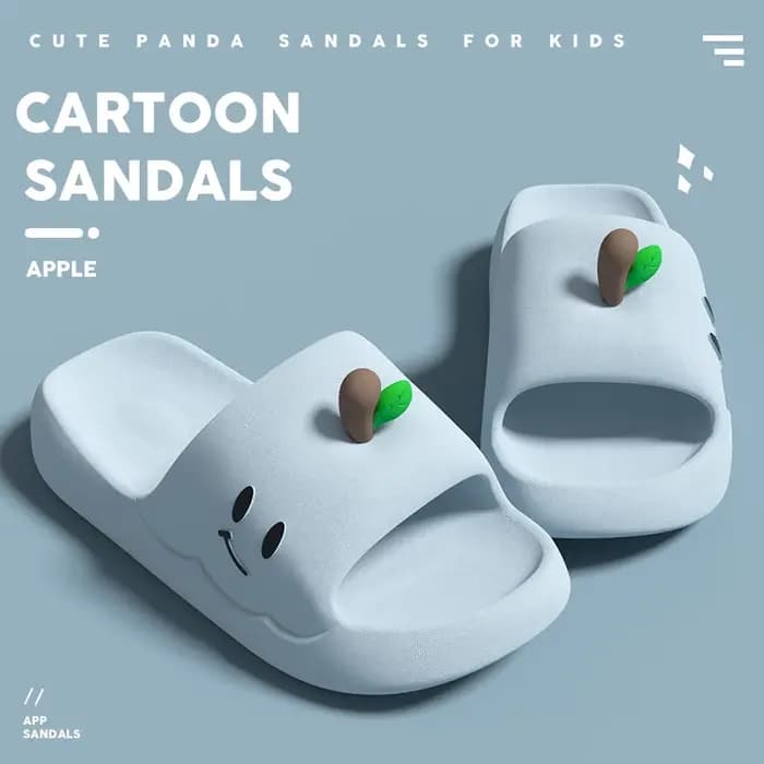2026 Adorables pantoufles Apple Eva pour femme, pantoufles nuages à plateforme pour couple, légères,