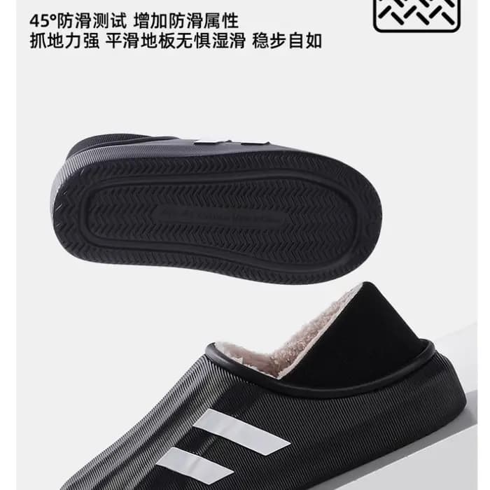 2025 nouvelle mode hiver pantoufles hommes semelle épaisse intérieur maison chaud Couples chaussures antidérapant