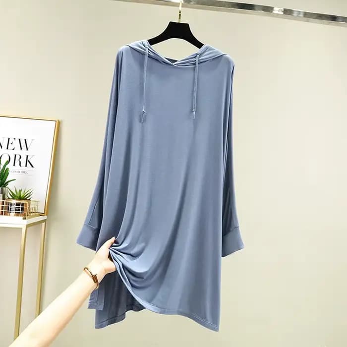 Robe de nuit à capuche pour femmes