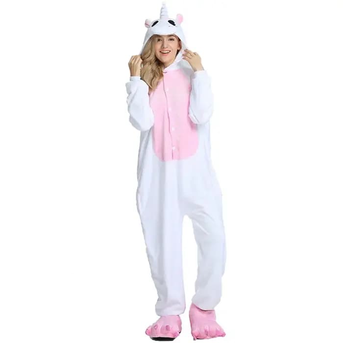 Licorne Onesies Kigurumi flanelle dessin animé Pyjamas femmes animaux
