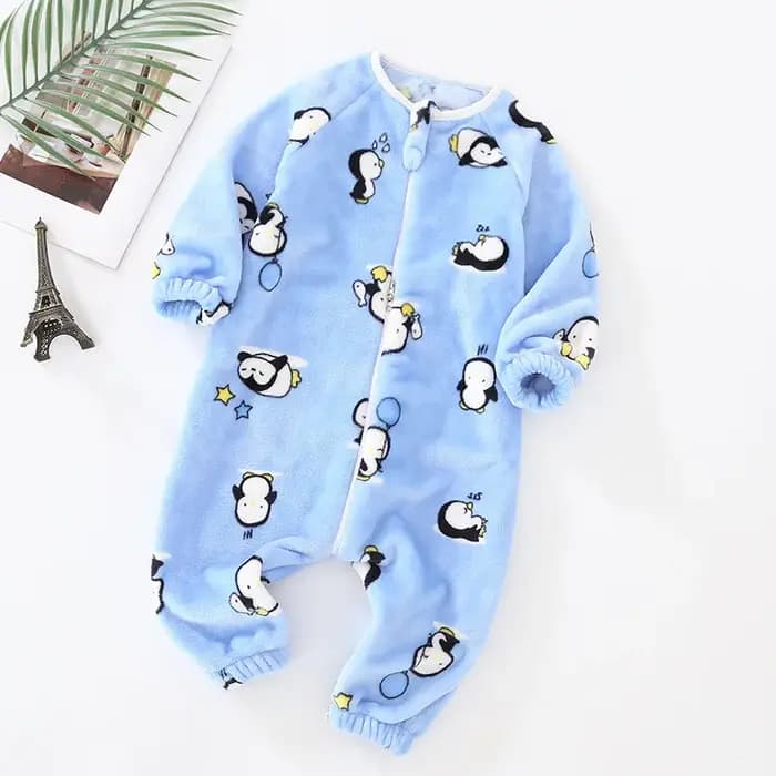 Pyjama chaud à motif de dessin animé pour bébé garçon et fille