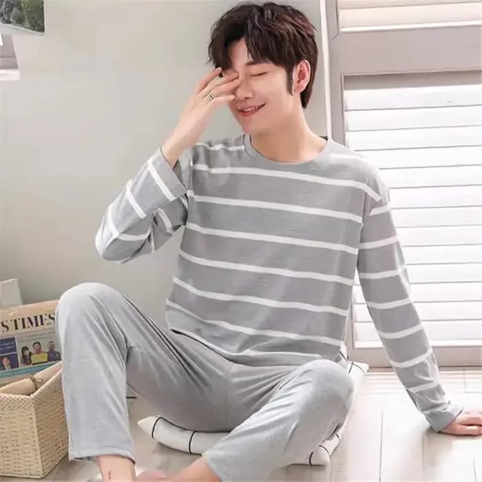 Printemps-automne nouveauté pyjamas pour hommes ensemble de vêtements de détente à manches longues automne-hiver