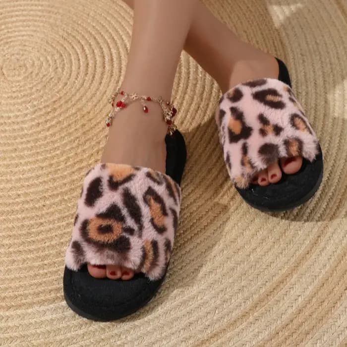 Mode femmes pantoufles coton peluche chaud femme lumière EVA fond plat antidérapant confortable diapositives hiver automne maison chaussures
