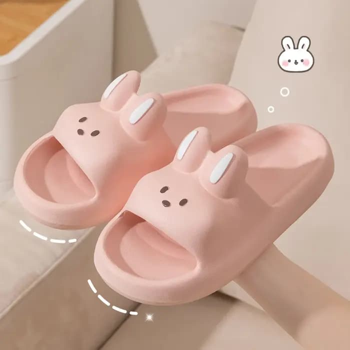 Pantoufles oreiller lapin pour femmes et hommes | House Slides Sandales de douche | Extremement confortable | Semelle