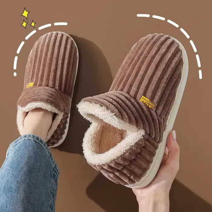 Pantoufles d'hiver en fourrure pour femmes et hommes