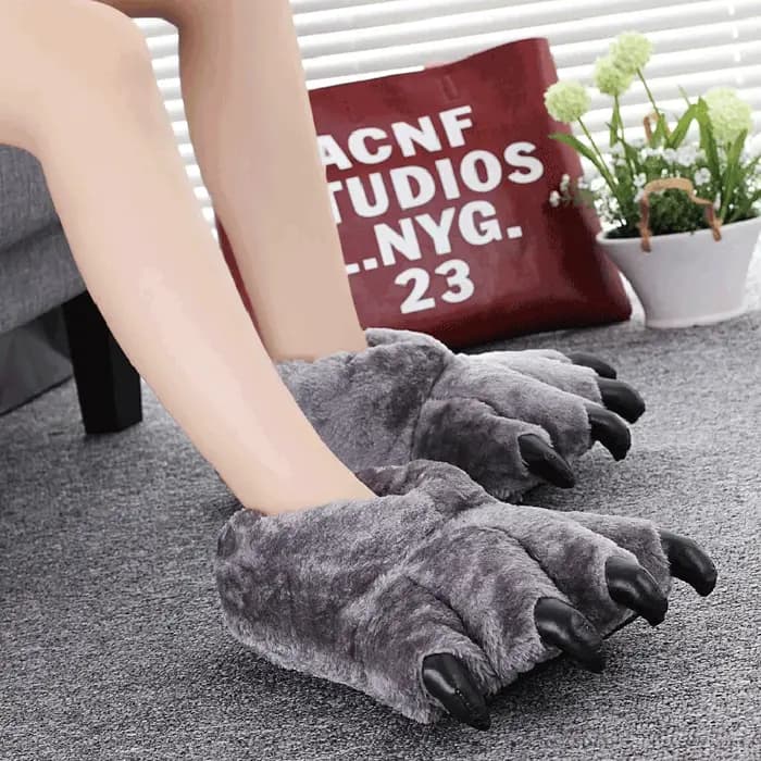Pantoufles de patte unisexes avec griffes pour chaussures dames
