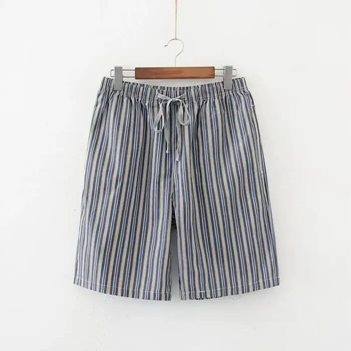 Short de pyjama à rayures 100% coton pour hommes
