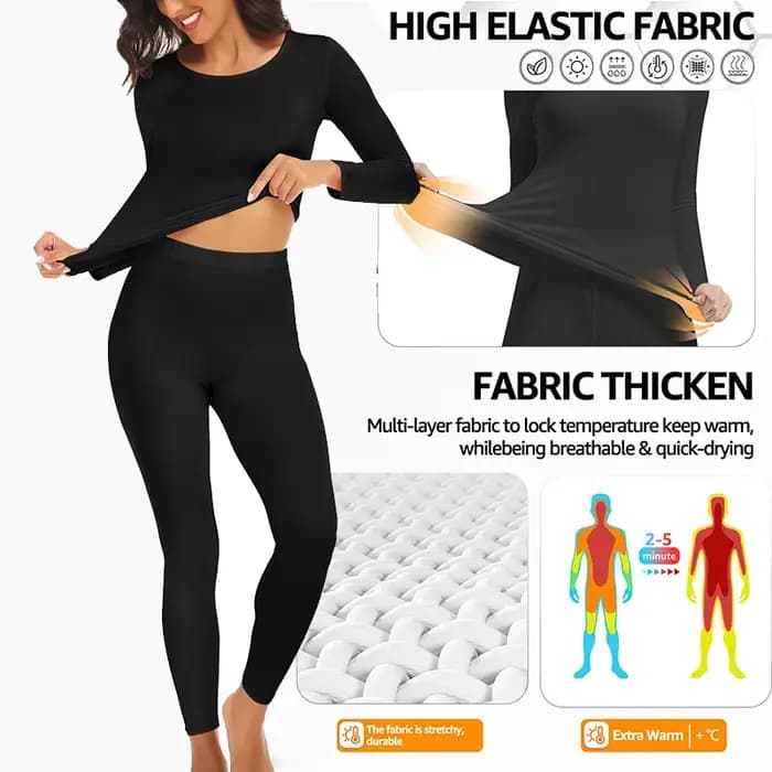 Ensemble de sous-vêtements thermiques longs Johns pour femmes
