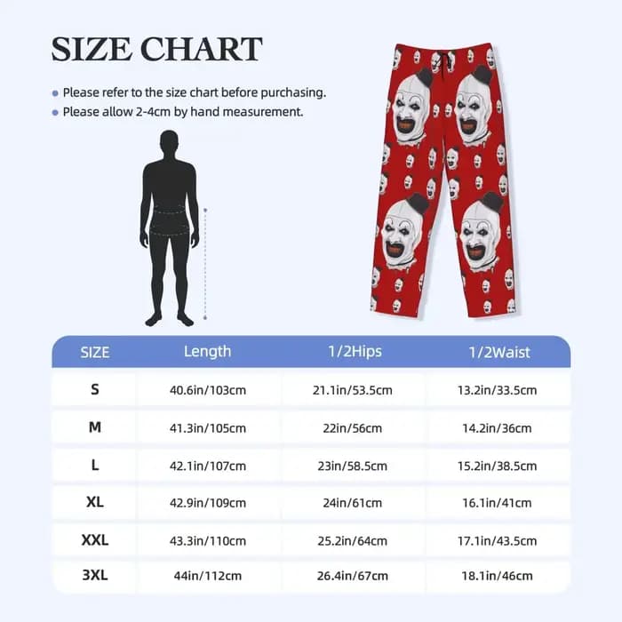 Pantalon de pyjama T-Terrifiers imprimé personnalisé pour hommes