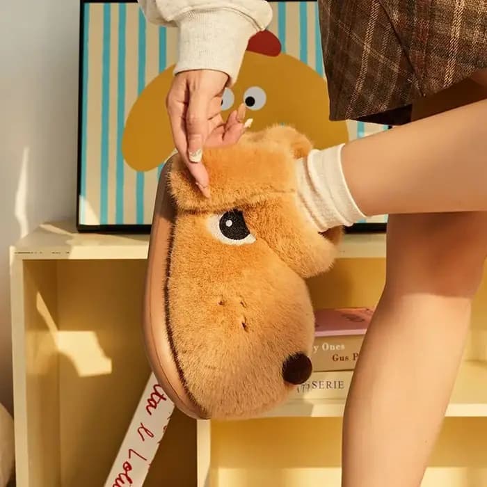 Pantoufles d'intérieur moelleuses en fausse fourrure pour hommes et femmes