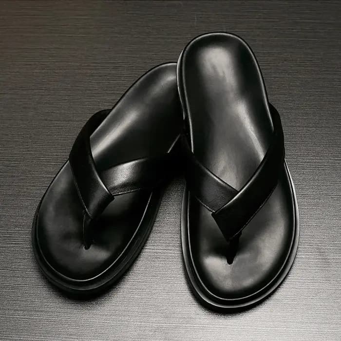 Pantoufles antidérapantes plates de styliste pour hommes