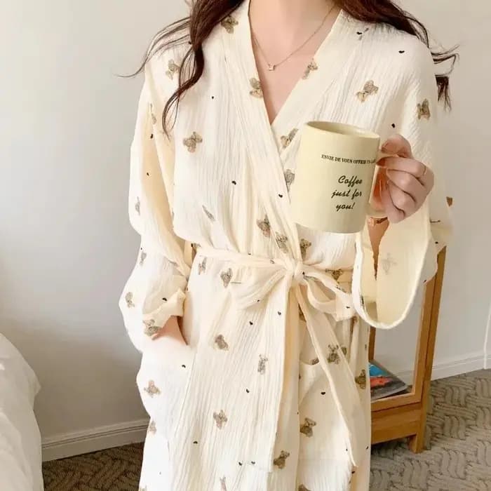 Nouveauté printemps/automne : Robe de chambre mignonne inspirée d' avec imprimé de dessins animés