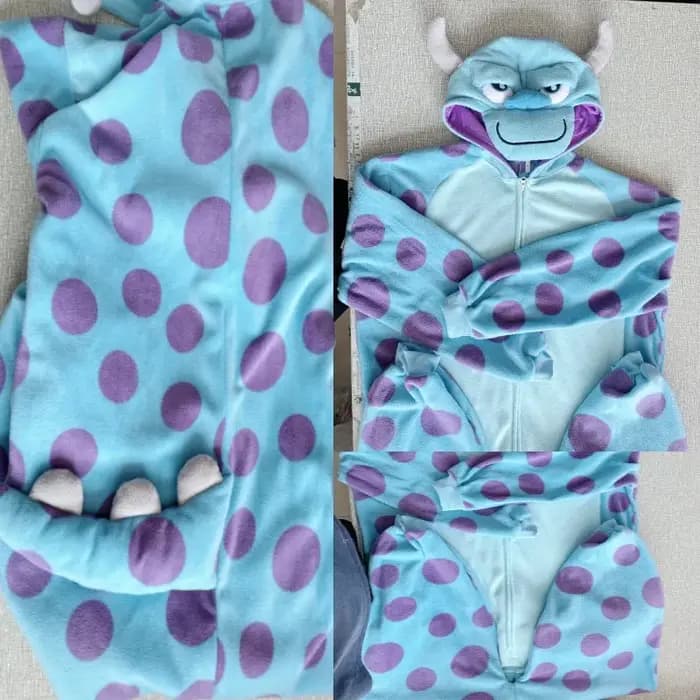 Polaire Sullivan Mike Wazowski monstre Kigurumi adultes dessin animé Onesie pyjama Costumes pour Halloween carnaval Cosplay fête